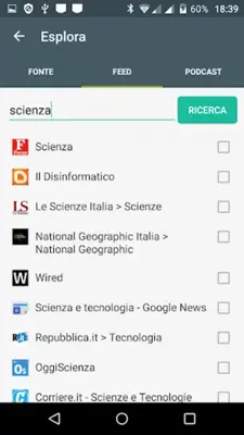 Scienze News android App screenshot 0