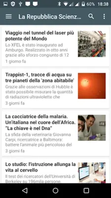 Scienze News android App screenshot 1