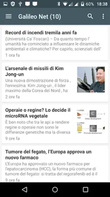 Scienze News android App screenshot 2